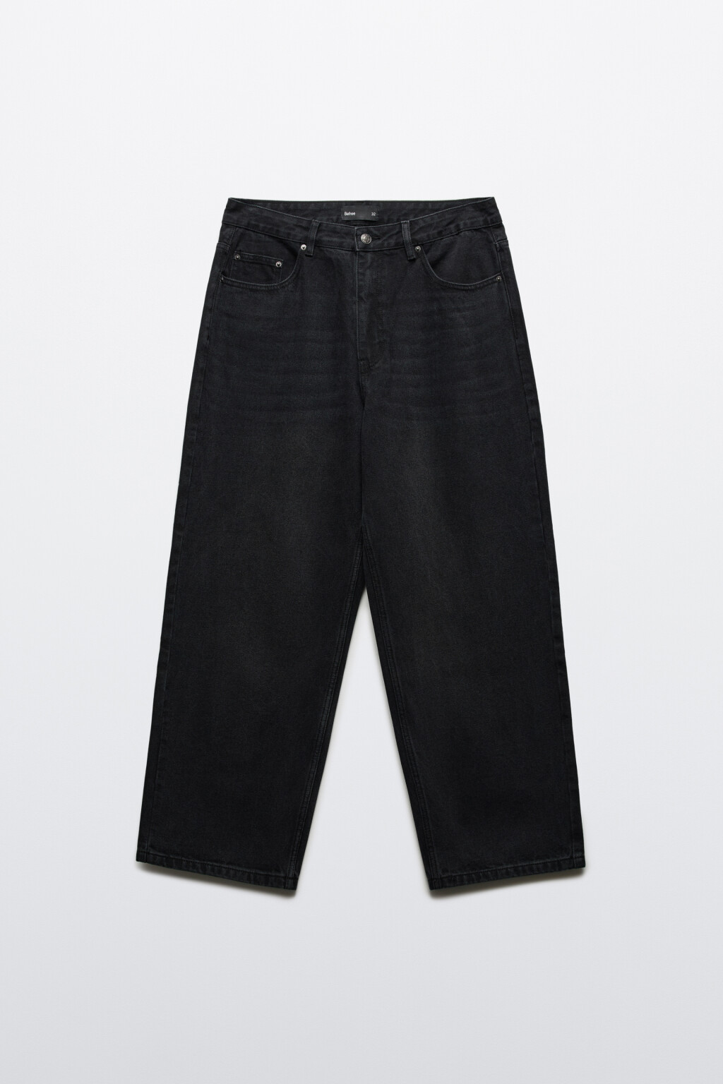 Джинсы baggy fit со средней посадкой - цвет черный - 1