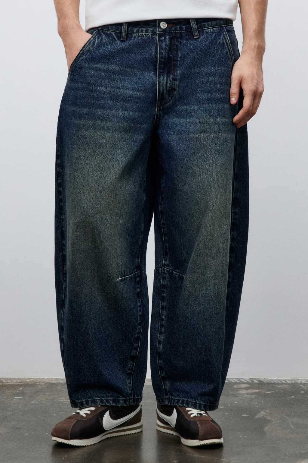 Джинсы baggy fit со средней посадкой - цвет голубой - 3