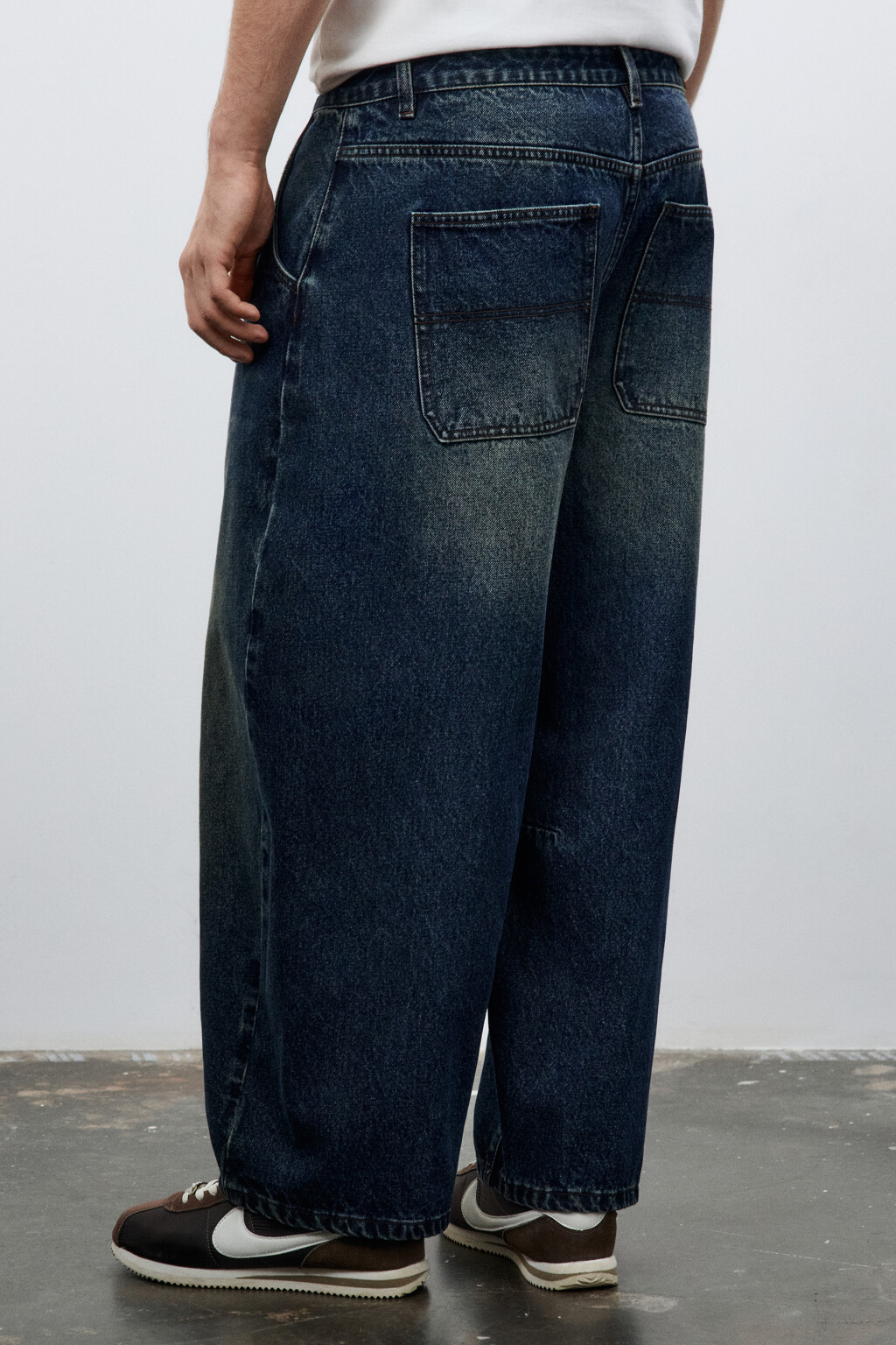 Джинсы baggy fit со средней посадкой - цвет голубой - 4