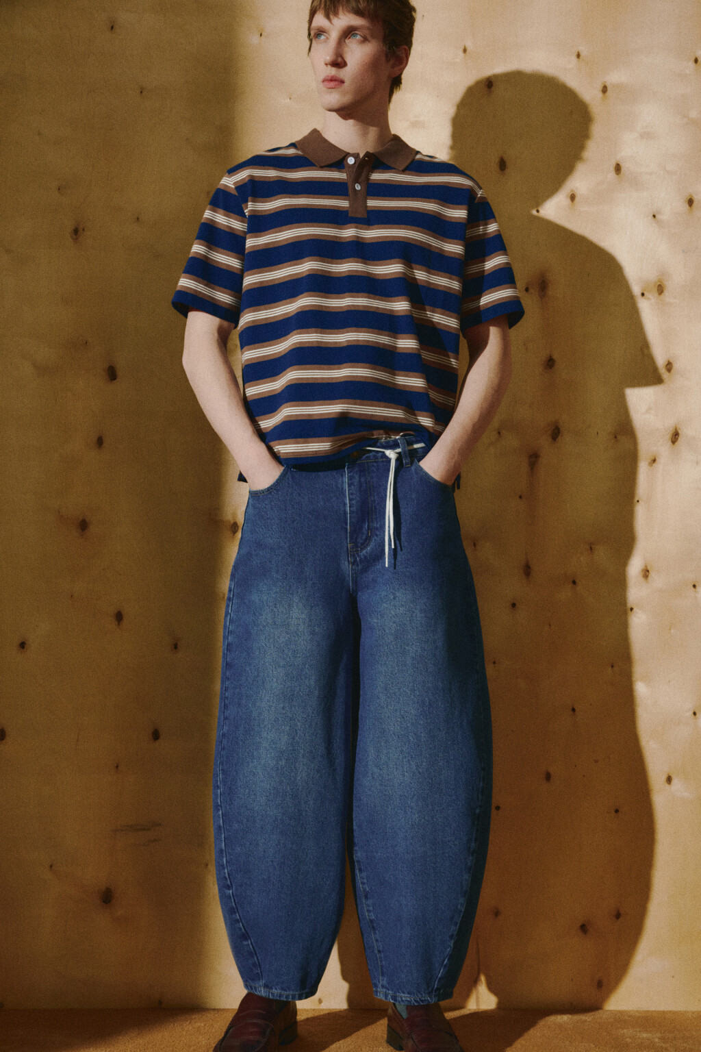 Джинсы barrel fit со средней посадкой - цвет голубой - 2