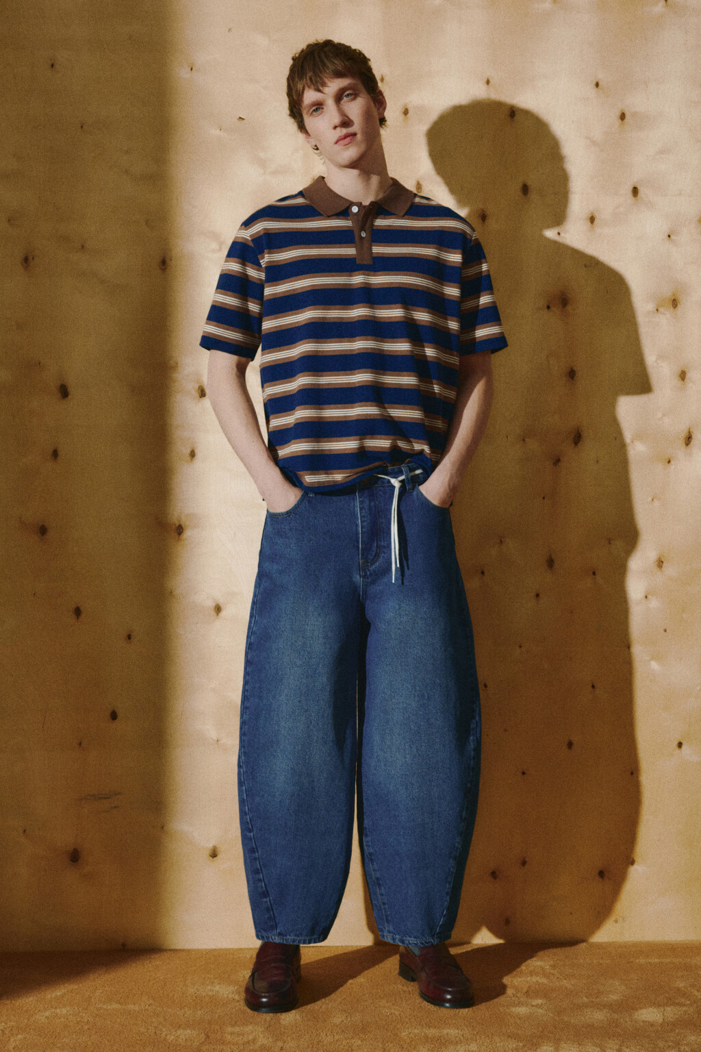 Джинсы barrel fit со средней посадкой - цвет голубой - 5