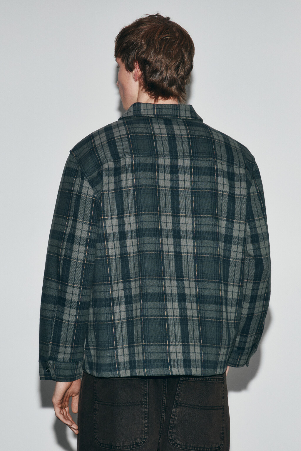 Рубашка-овершот с принтом - цвет зеленый - 4