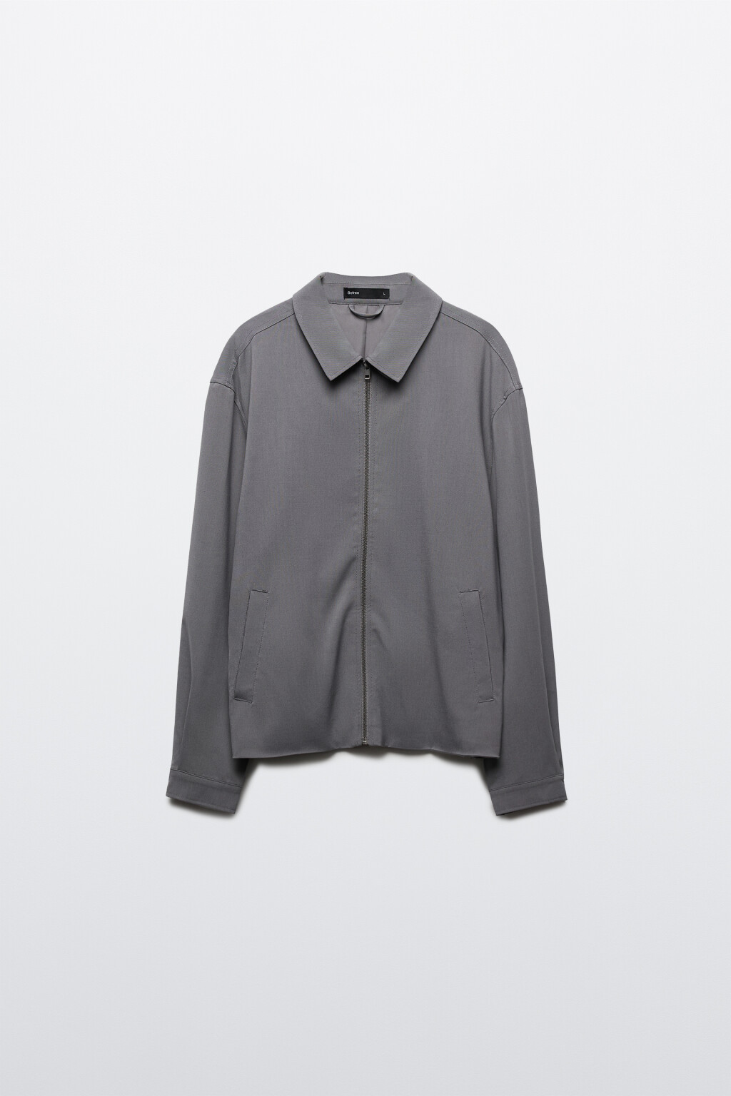 Рубашка-овершот на молнии - цвет серый - 1