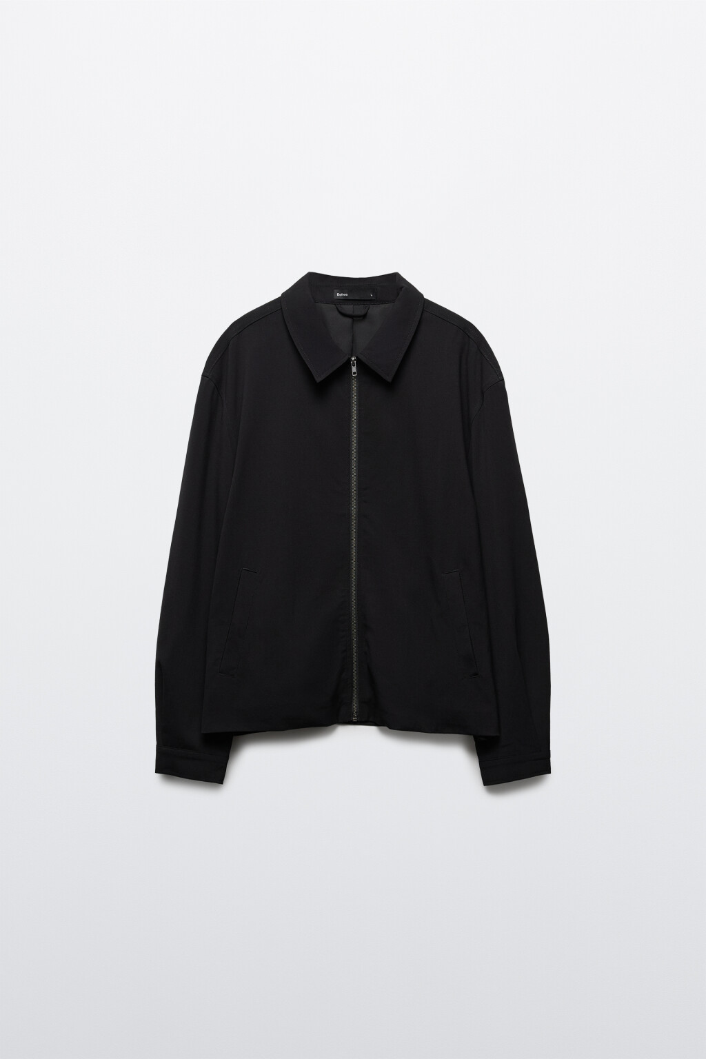 Рубашка-овершот на молнии - цвет черный - 1