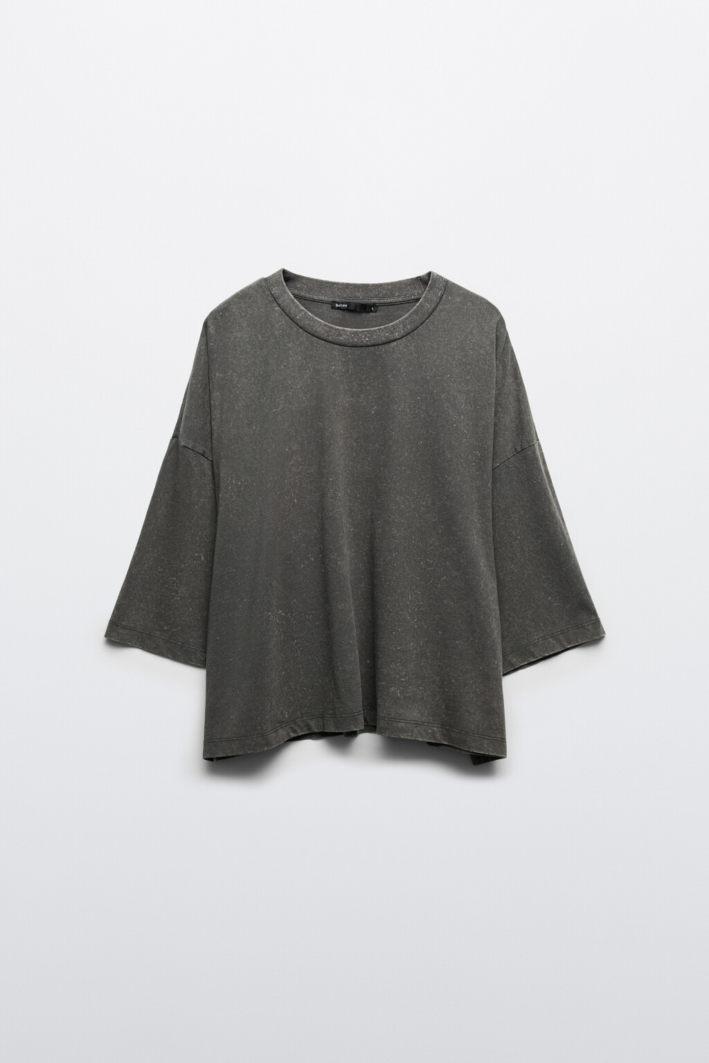 Футболка хлопковая укороченная - цвет серый - 7