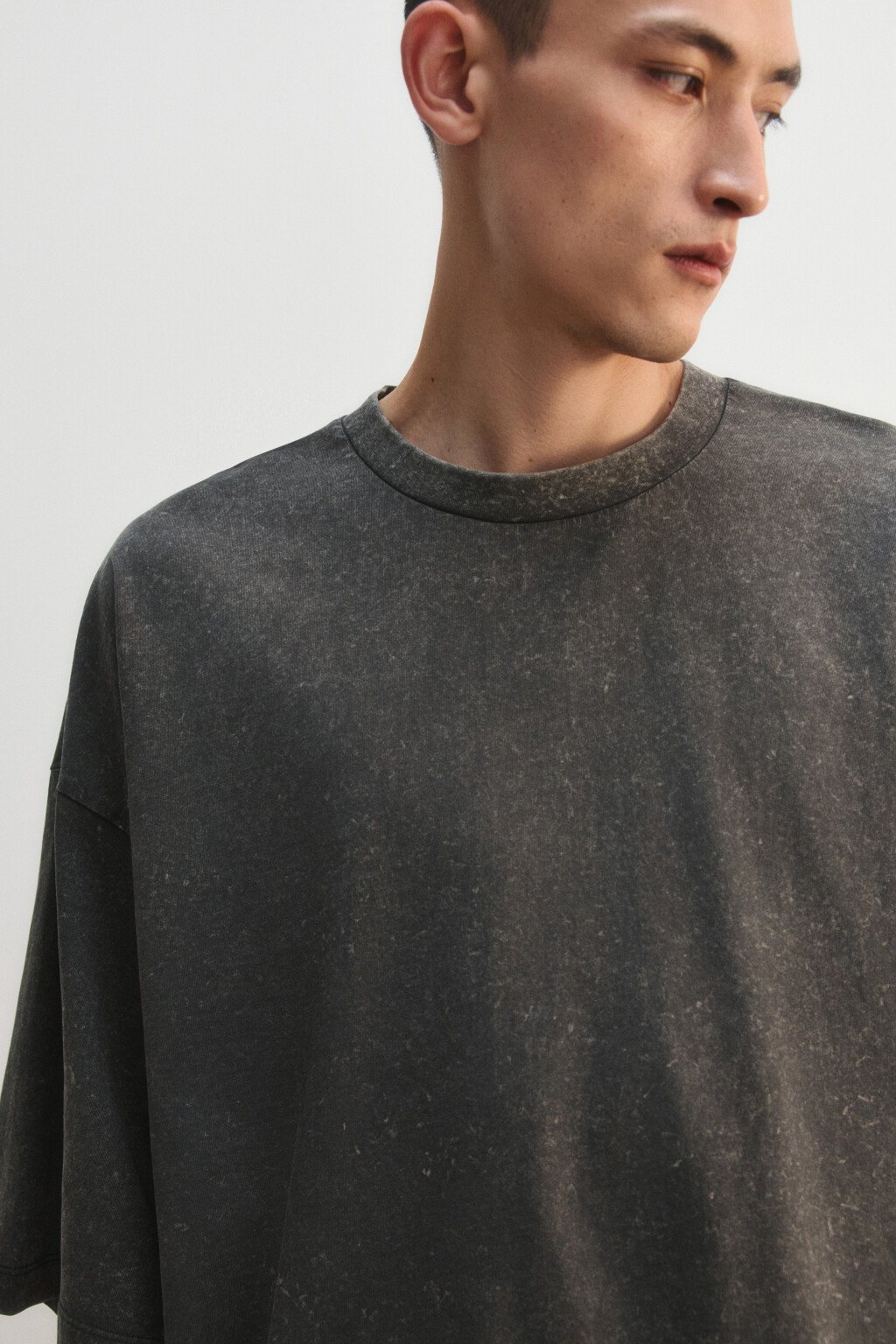 Футболка хлопковая укороченная - цвет серый - 5