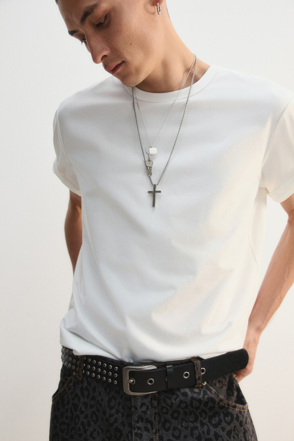 Футболка базовая - цвет белый - 1