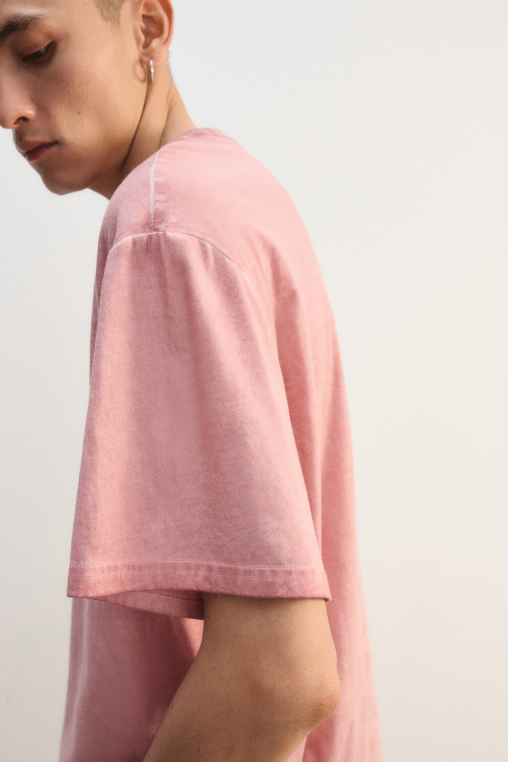 Футболка хлопковая с принтом - цвет розовый - 8