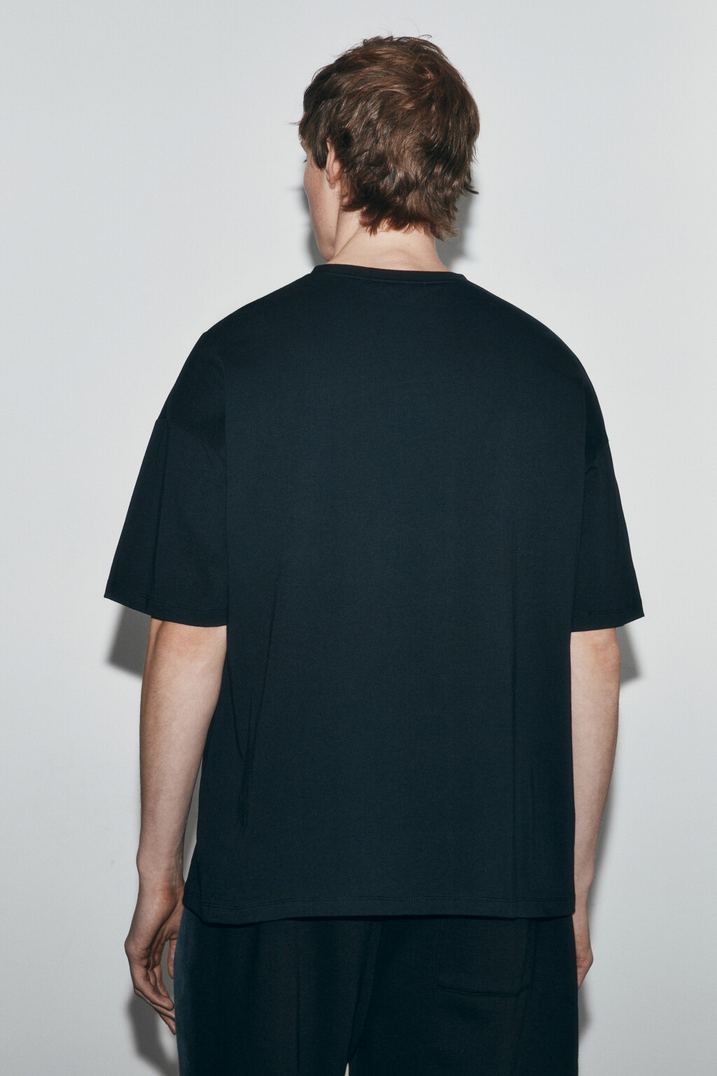 Футболка oversize хлопковая с принтом - цвет черный - 3