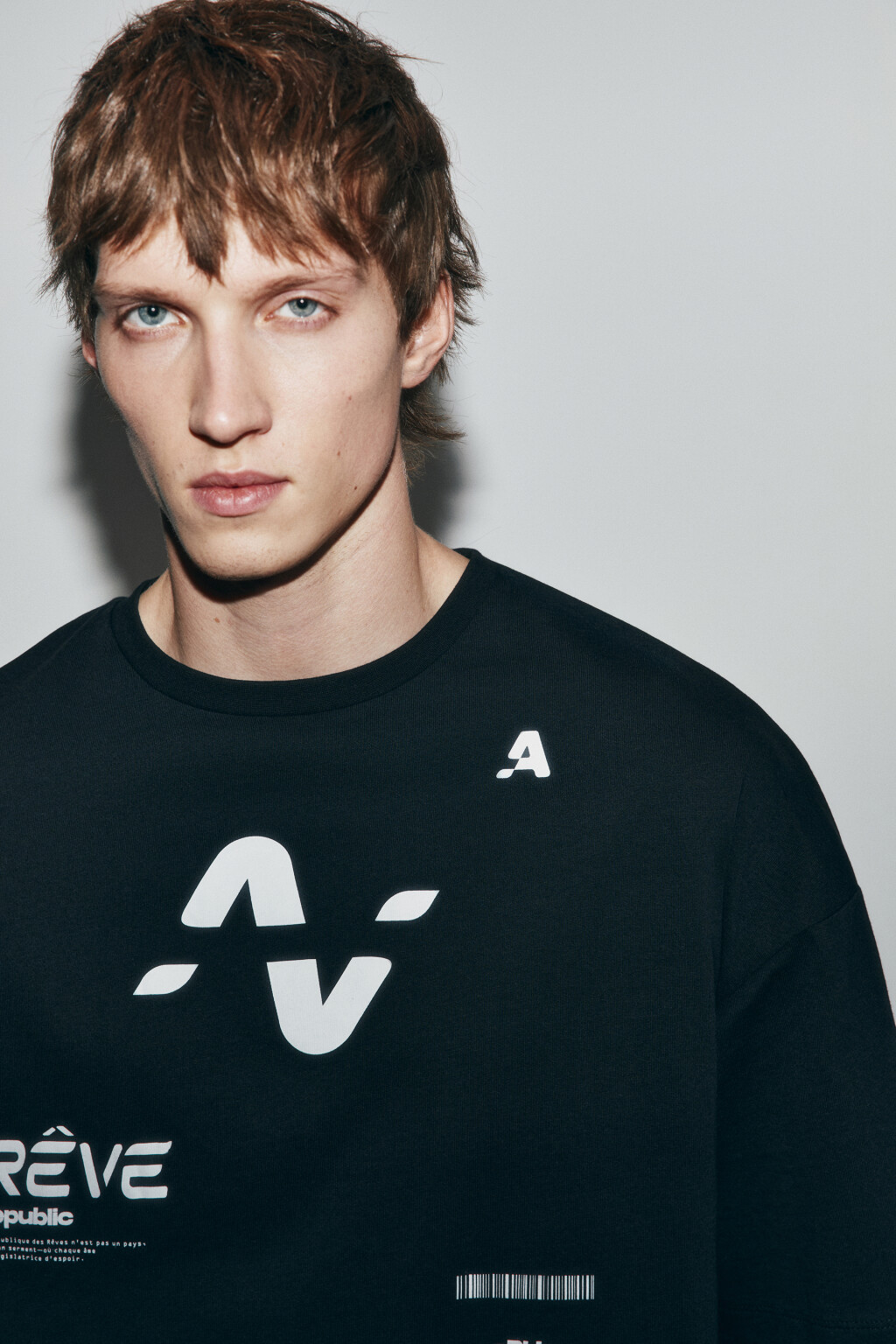 Футболка oversize хлопковая с принтом - цвет черный - 5