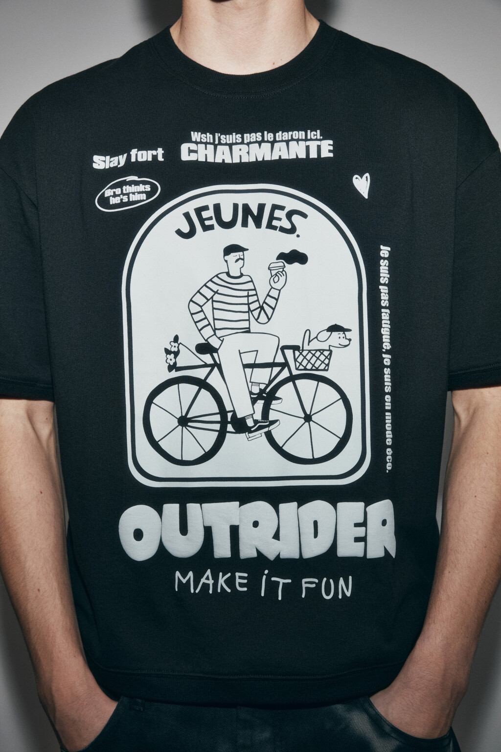 Футболка хлопковая с вареным эффектом - цвет черный - 7