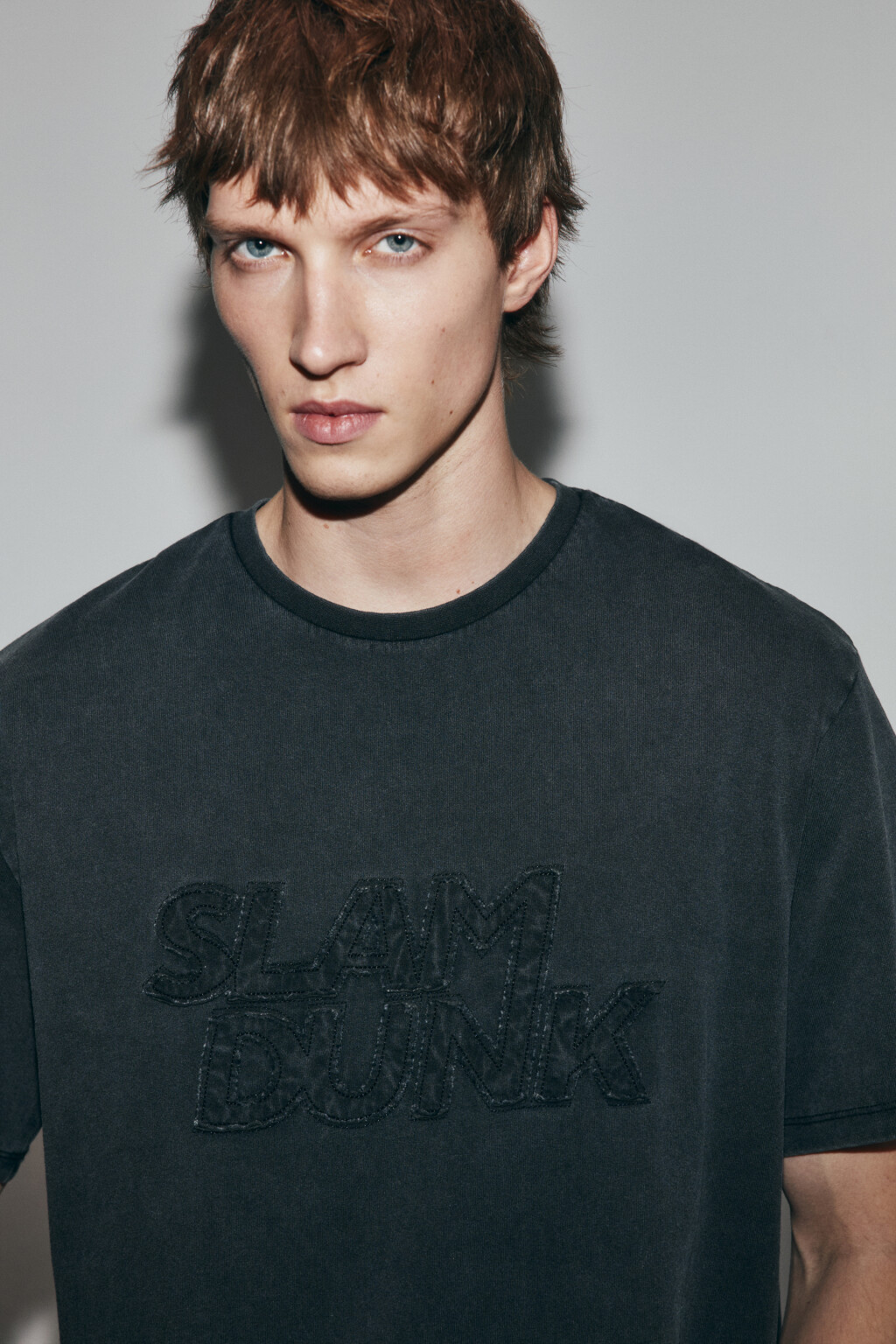 Футболка хлопковая с вареным эффектом - цвет черный - 6