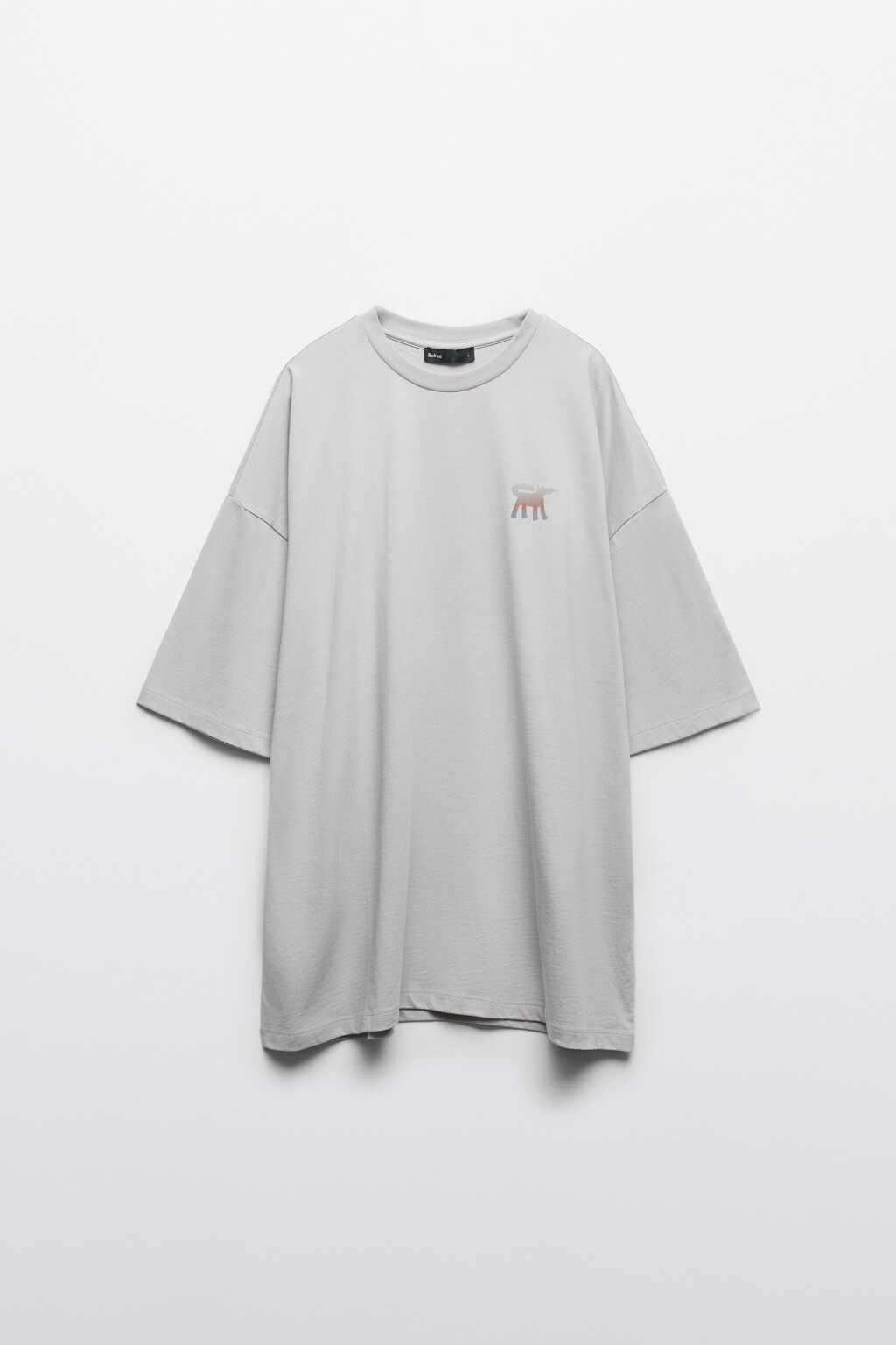 Футболка хлопковая с логотипом - цвет серый - 1