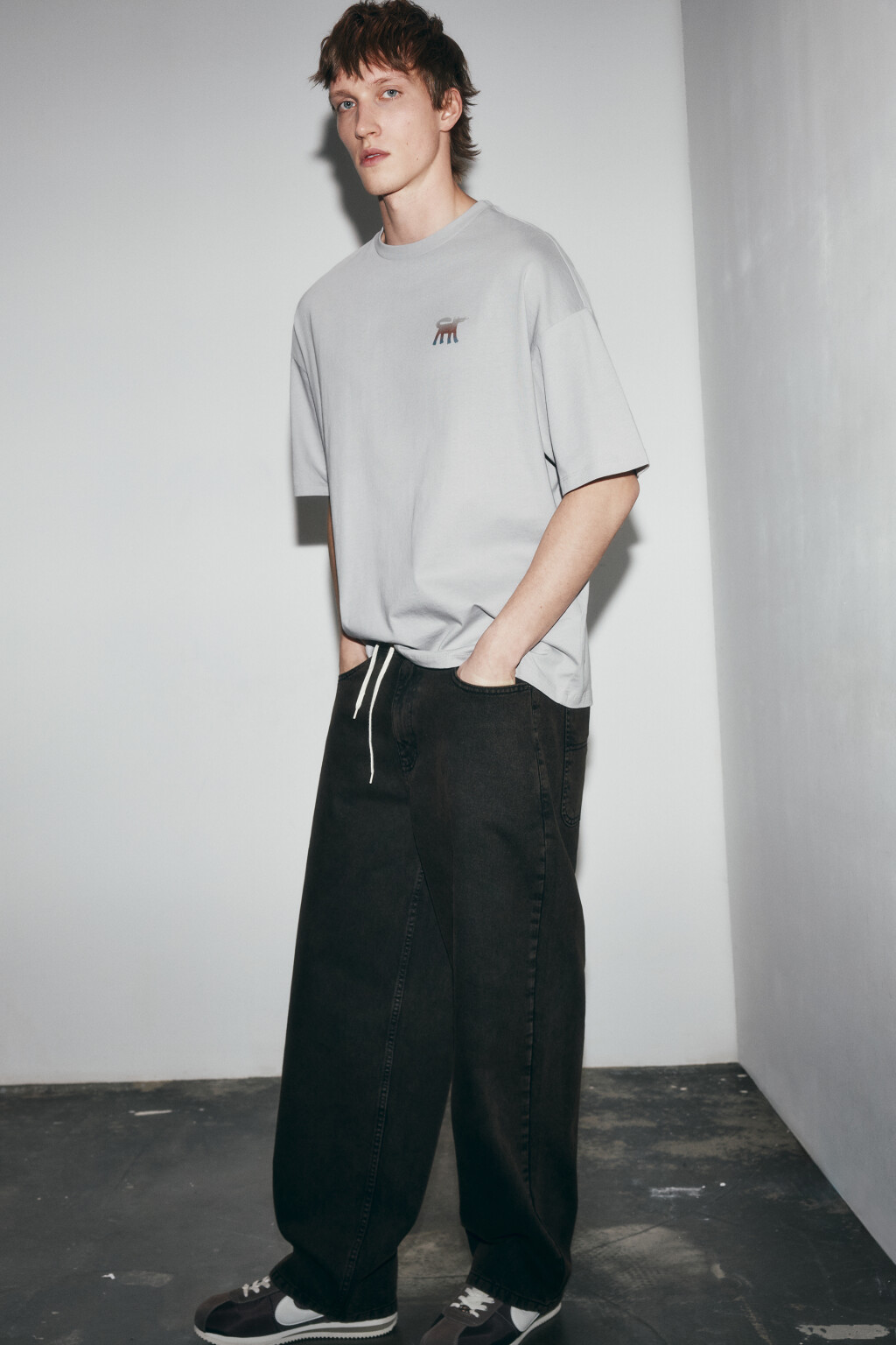 Футболка хлопковая с логотипом - цвет серый - 2