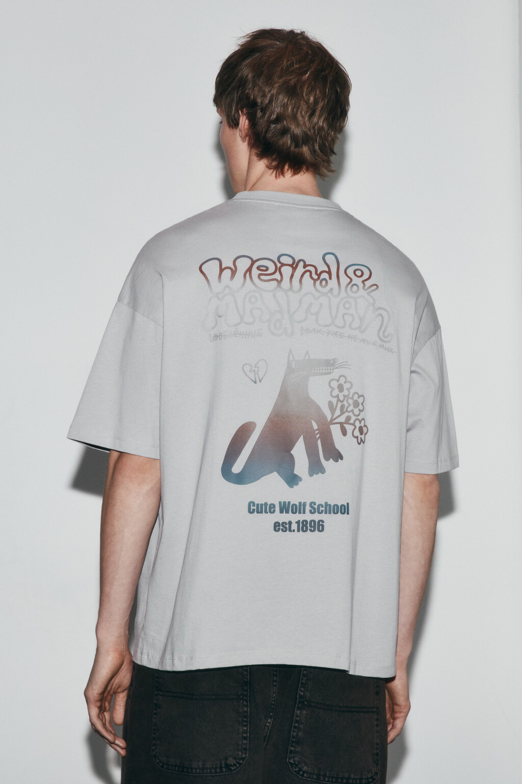 Футболка хлопковая с логотипом - цвет серый - 4