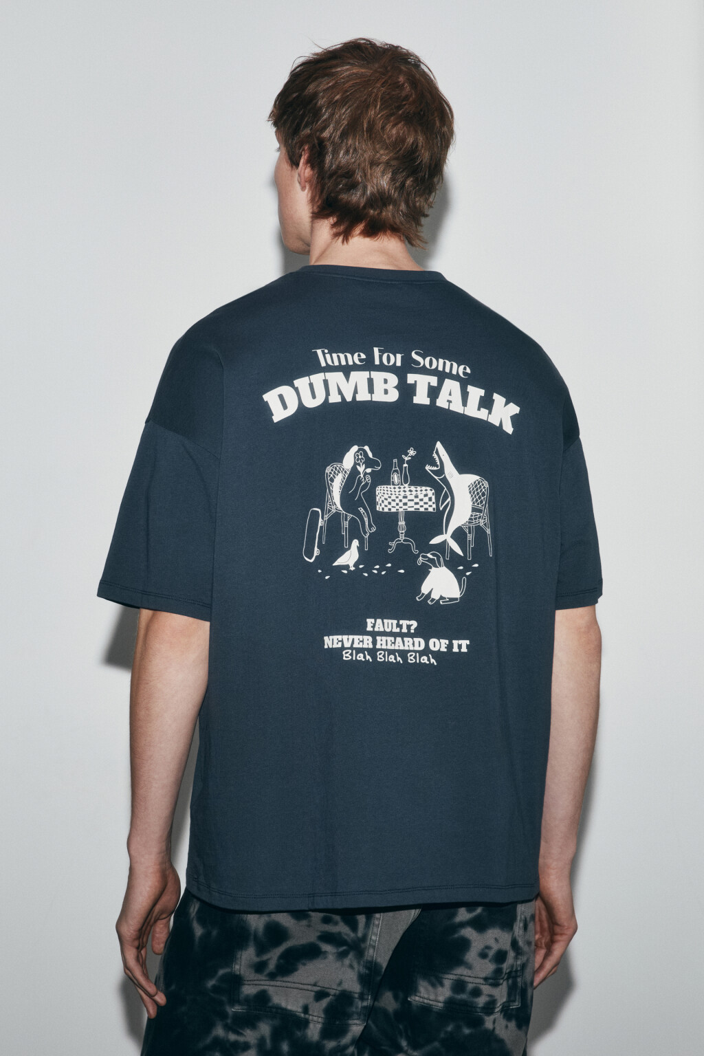 Футболка хлопковая с логотипом - цвет синий - 4