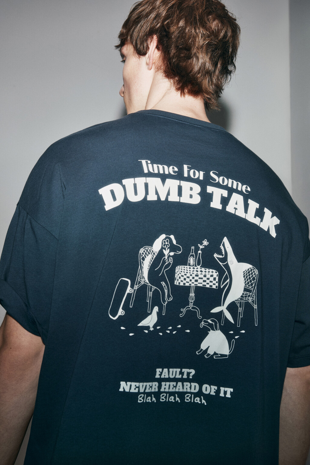 Футболка хлопковая с логотипом - цвет синий - 7