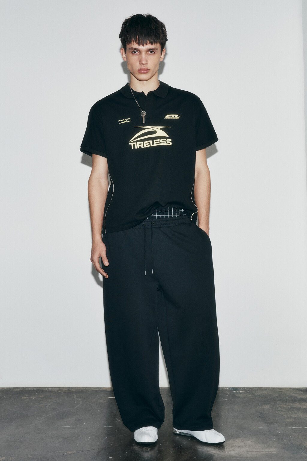 Футболка-поло со светоотражающими вставками - цвет черный - 5