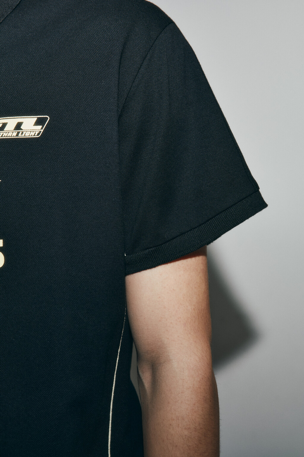 Футболка-поло со светоотражающими вставками - цвет черный - 7