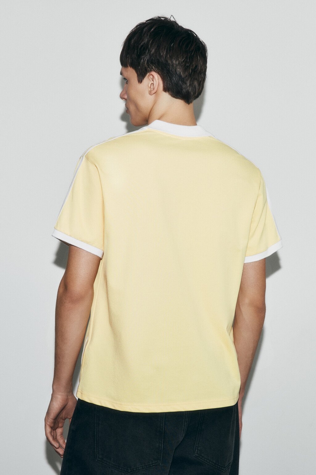 Футболка-поло со светоотражающими вставками - цвет желтый - 3