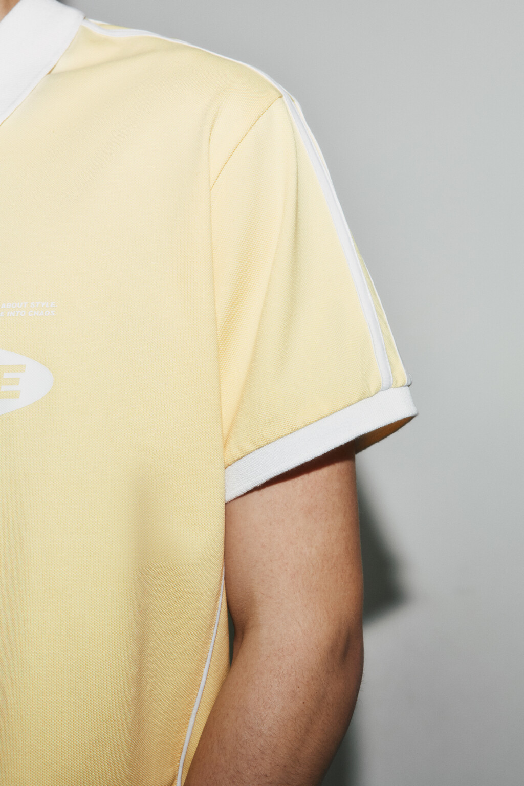 Футболка-поло со светоотражающими вставками - цвет желтый - 6