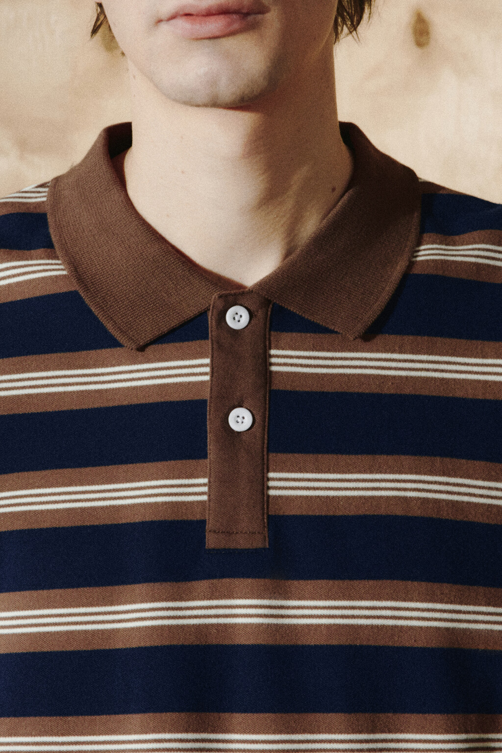 Футболка-поло свободная в полоску - цвет синий - 6