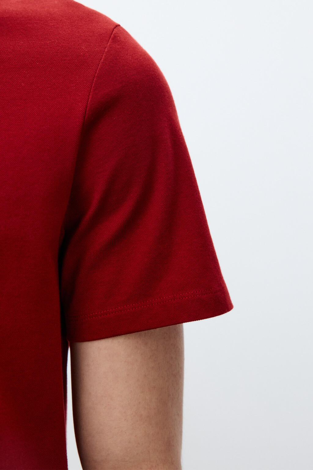 Футболка-поло прямого кроя - цвет красный - 6