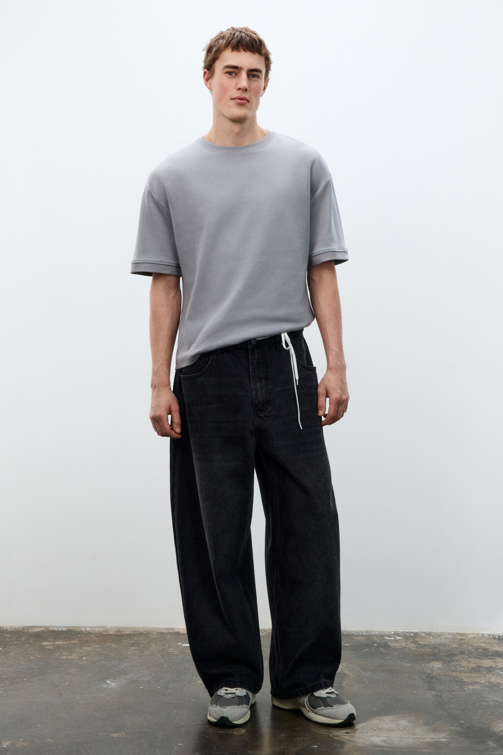 Футболка плотная с подворотами - цвет серый - 5