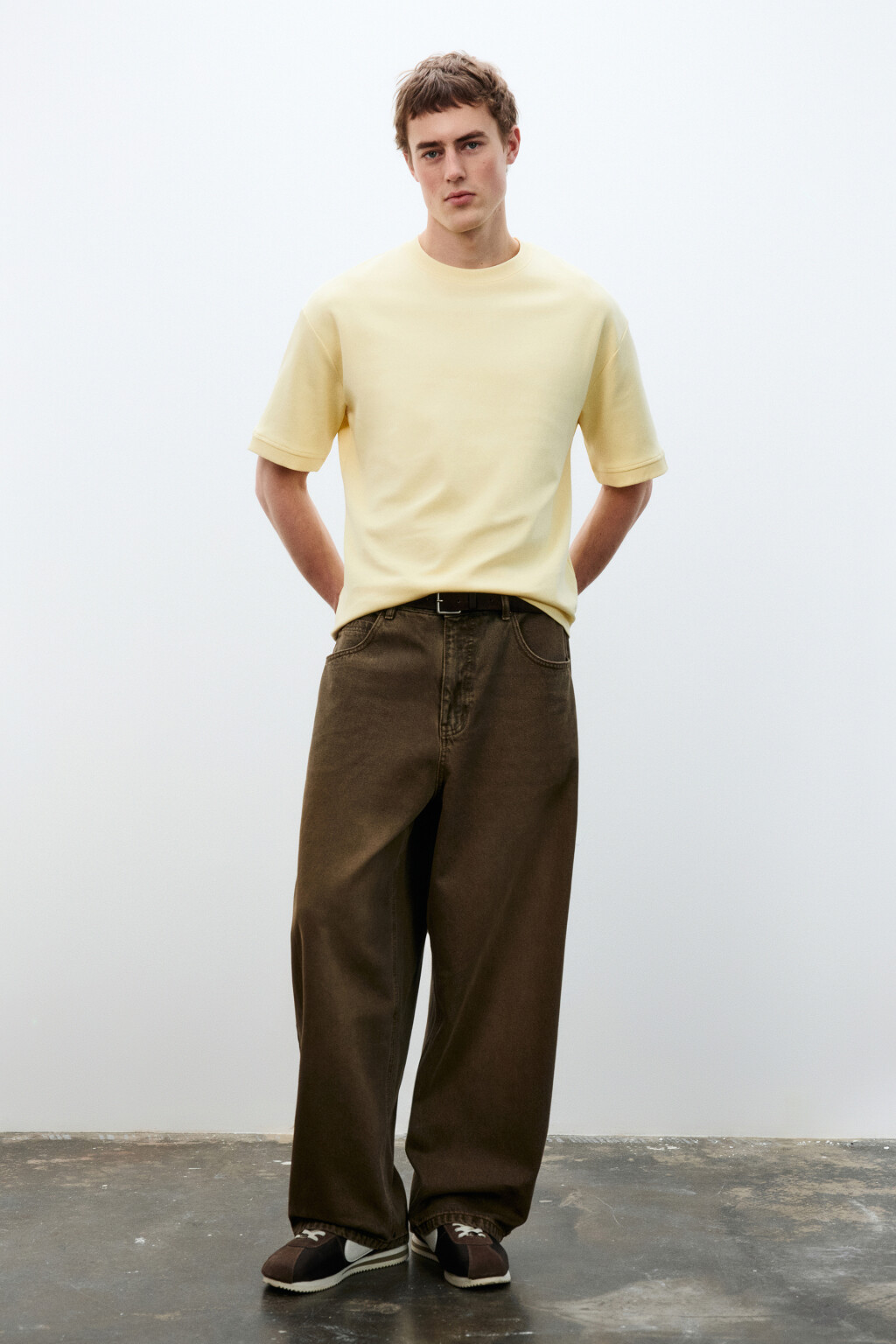 Футболка плотная с подворотами - цвет желтый - 5