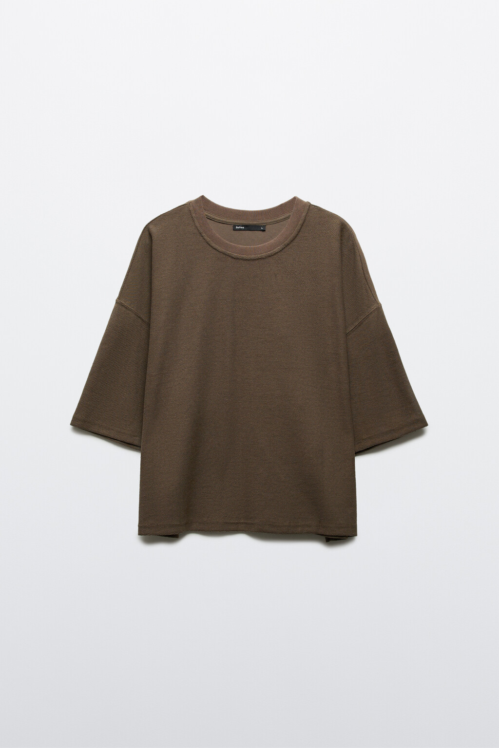 Футболка oversize плотная - цвет коричневый - 1