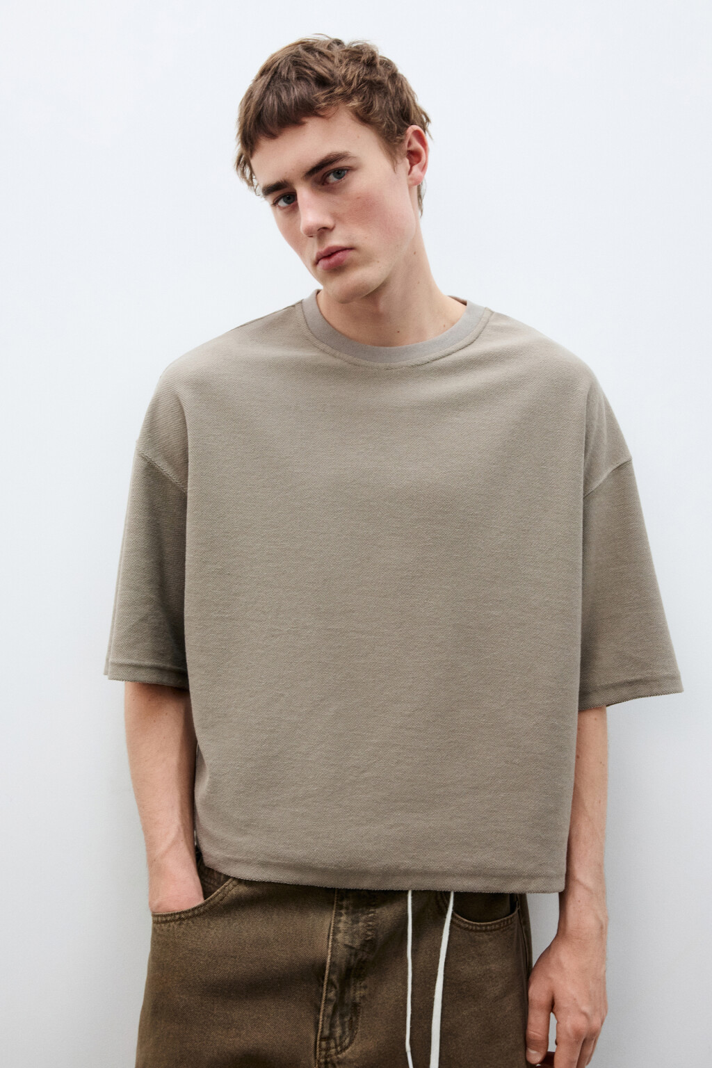 Футболка oversize плотная - цвет серый - 2