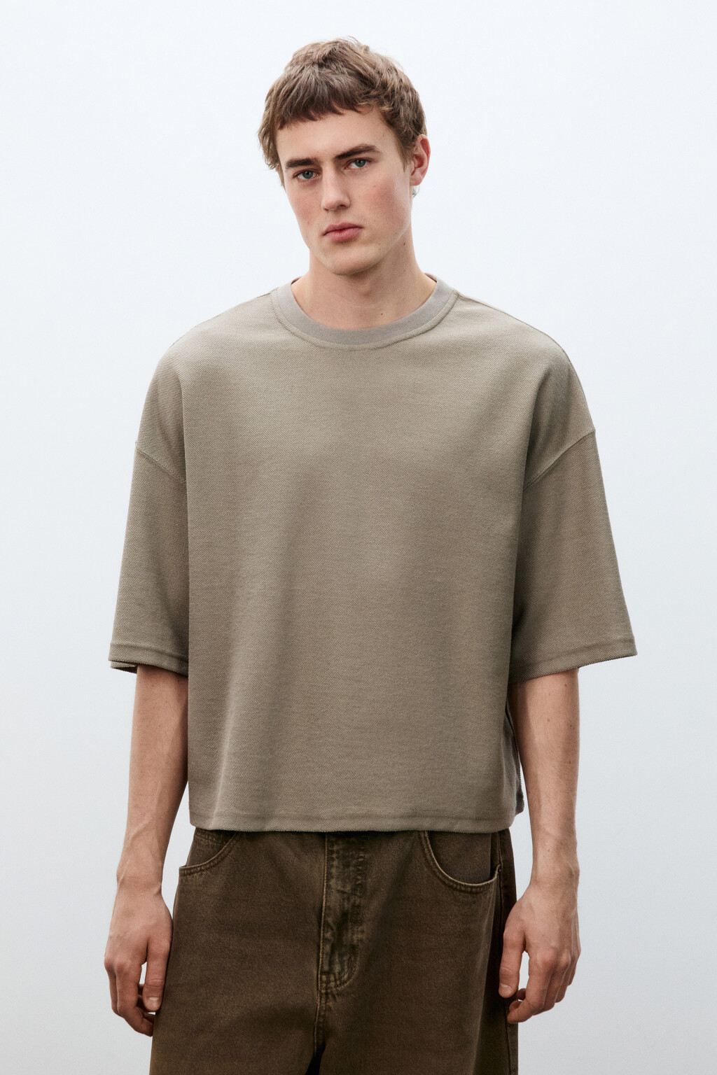 Футболка oversize плотная - цвет серый - 3