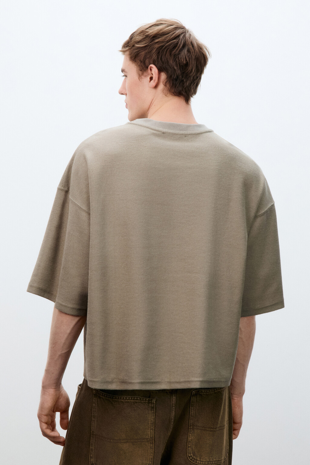 Футболка oversize плотная - цвет серый - 4