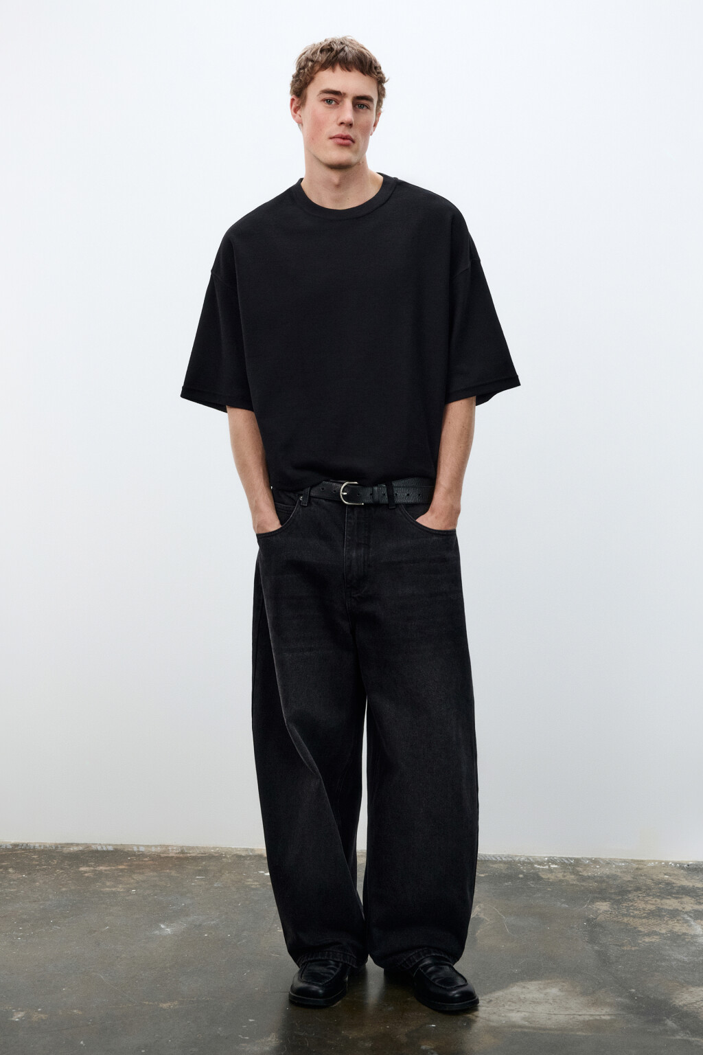 Футболка oversize плотная - цвет черный - 4