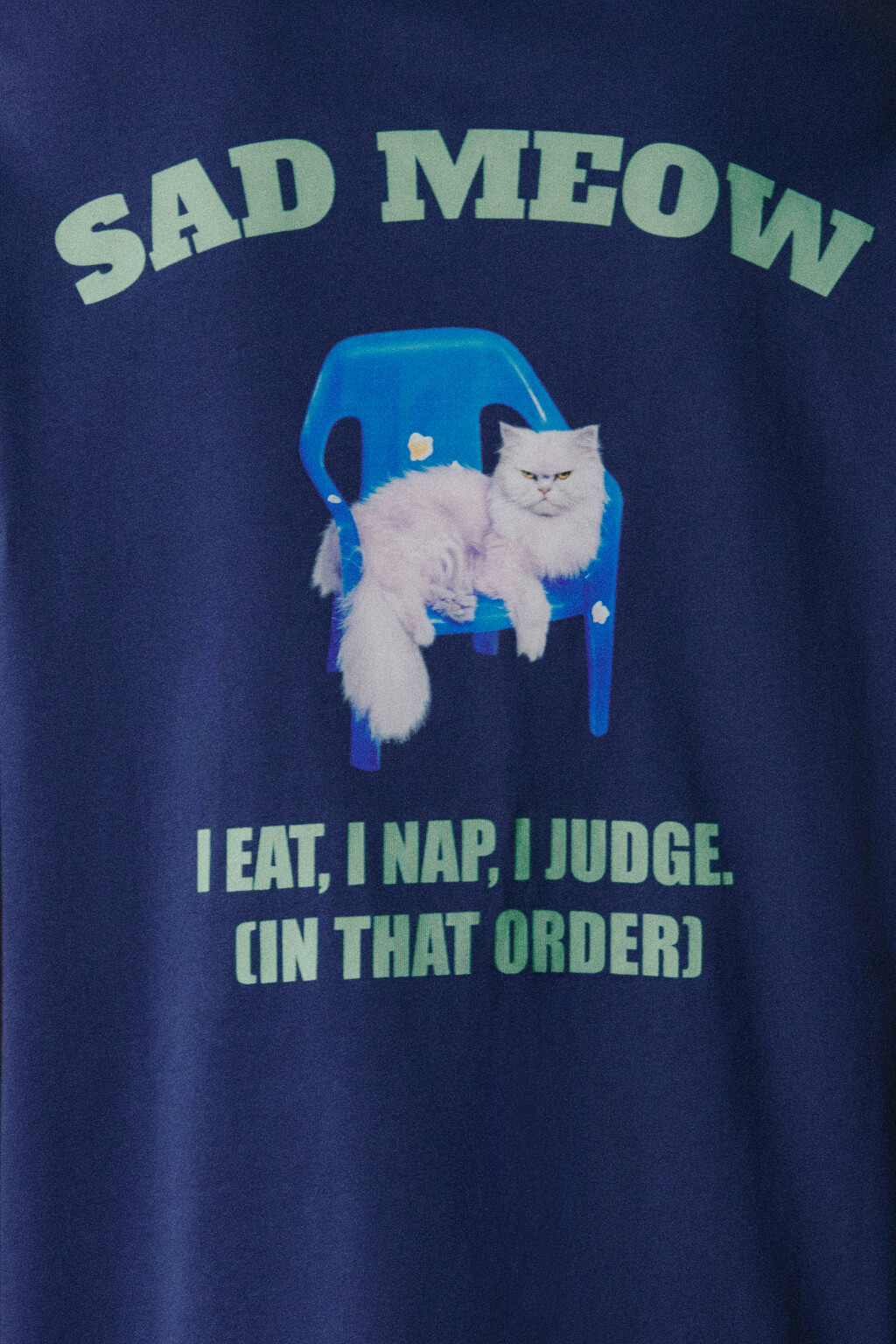 Футболка хлопковая плотная с принтом - цвет синий - 5