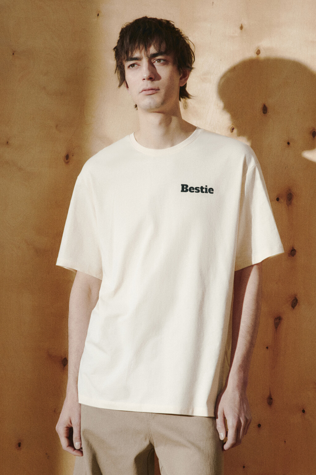 Футболка хлопковая плотная с принтом - цвет белый - 3