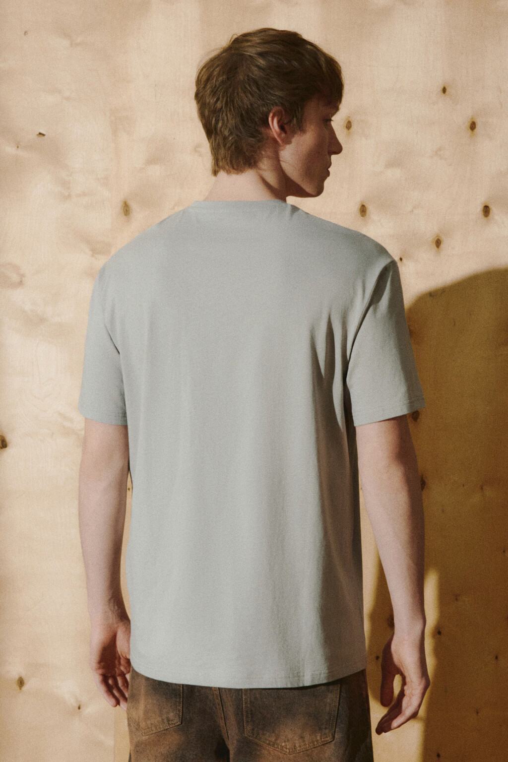 Футболка хлопковая с принтом - цвет серый - 3