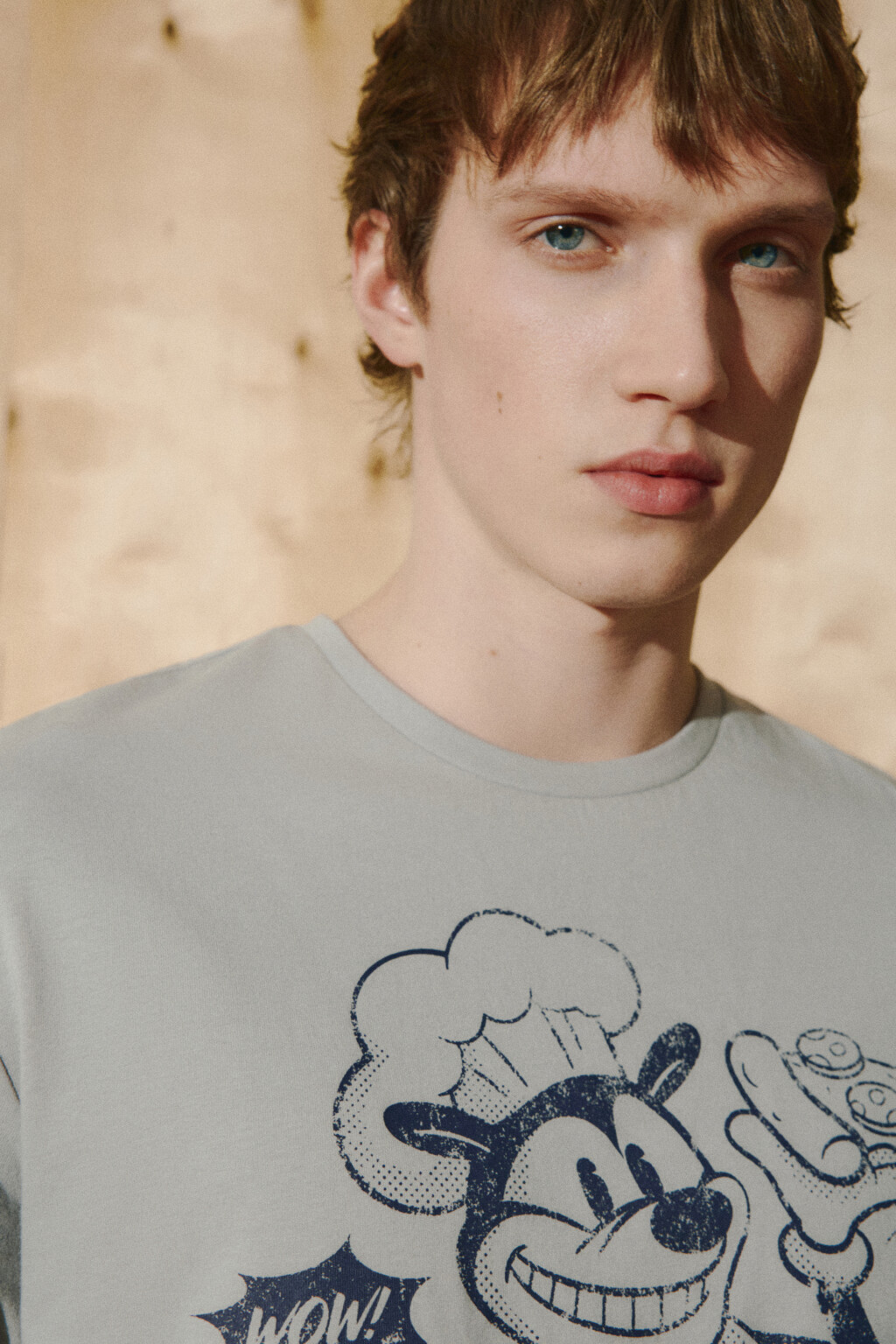 Футболка хлопковая с принтом - цвет серый - 6