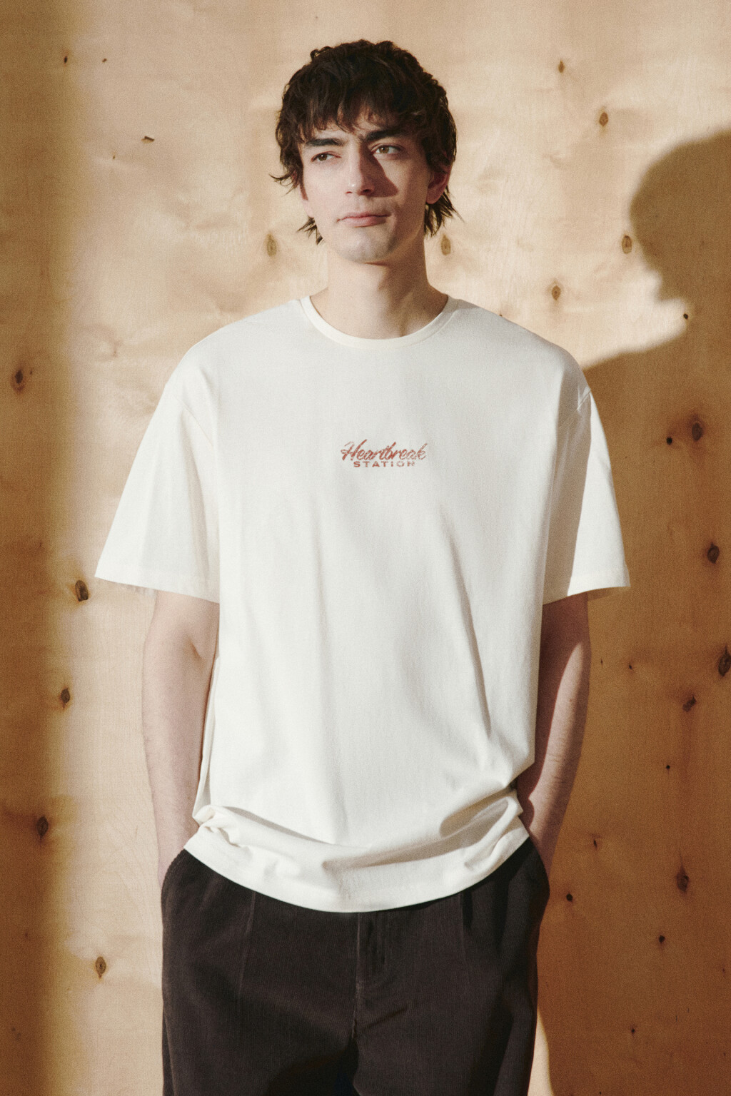 Футболка хлопковая с принтом - цвет белый - 2