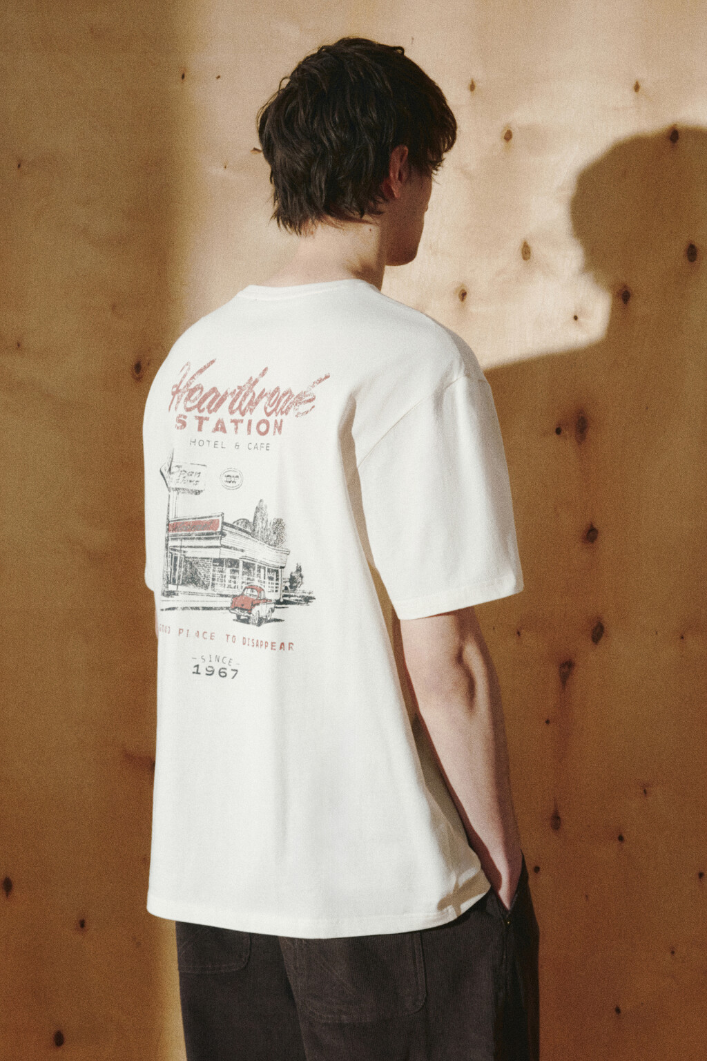 Футболка хлопковая с принтом - цвет белый - 3