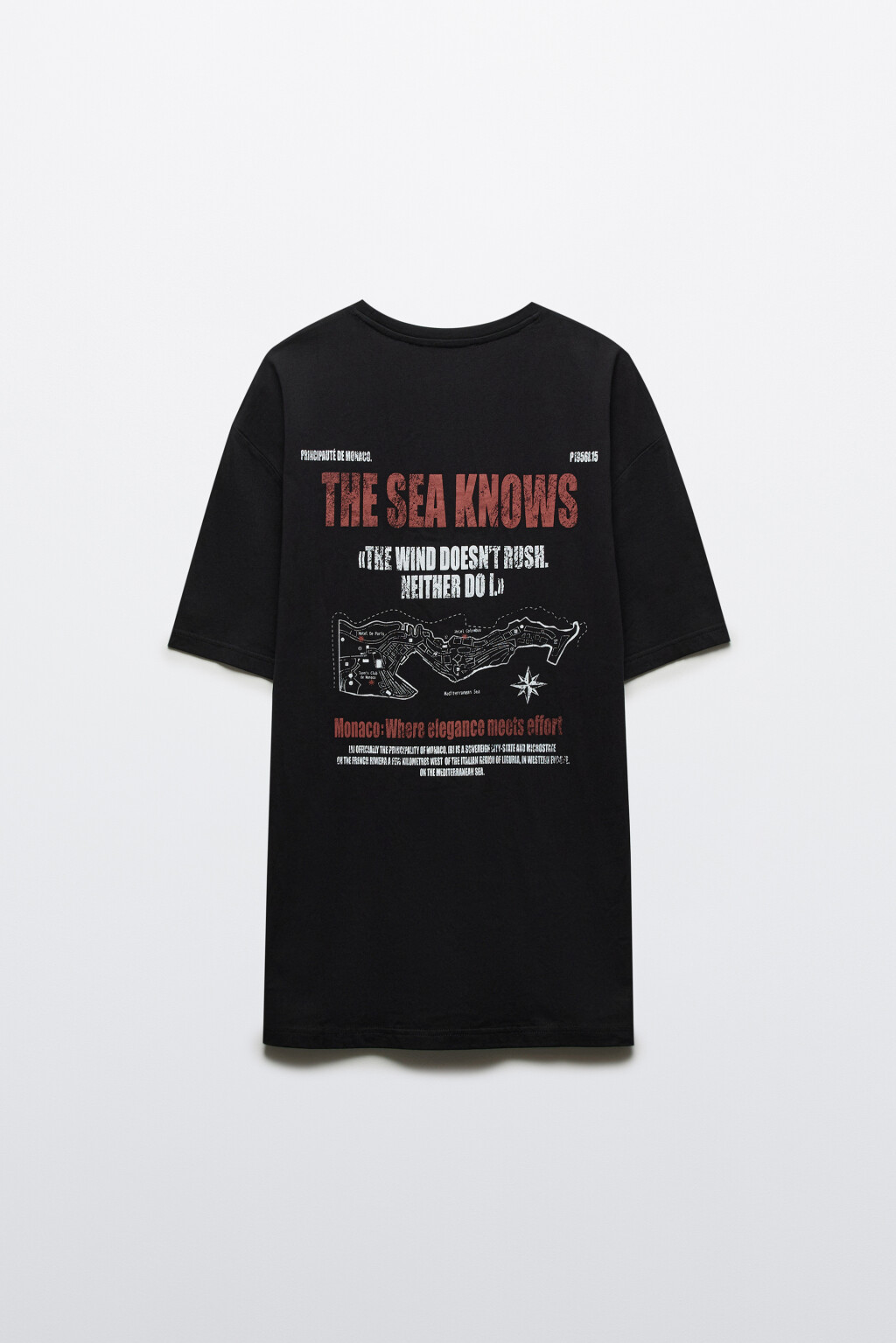 Футболка хлопковая с принтом - цвет черный - 2