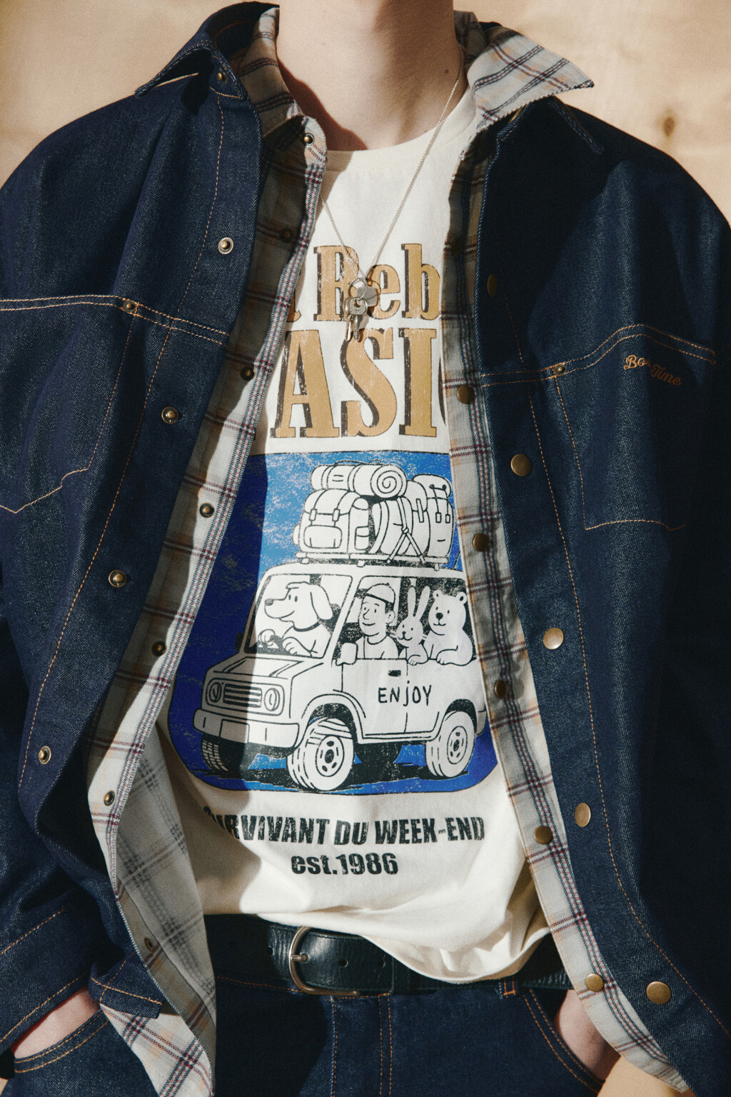 Футболка хлопковая с принтом - цвет белый - 1