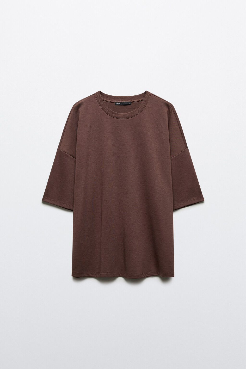 Футболка оверсайз базовая - цвет коричневый - 1