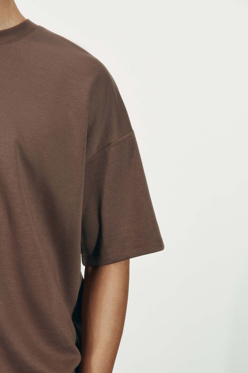 Футболка оверсайз базовая - цвет коричневый - 6