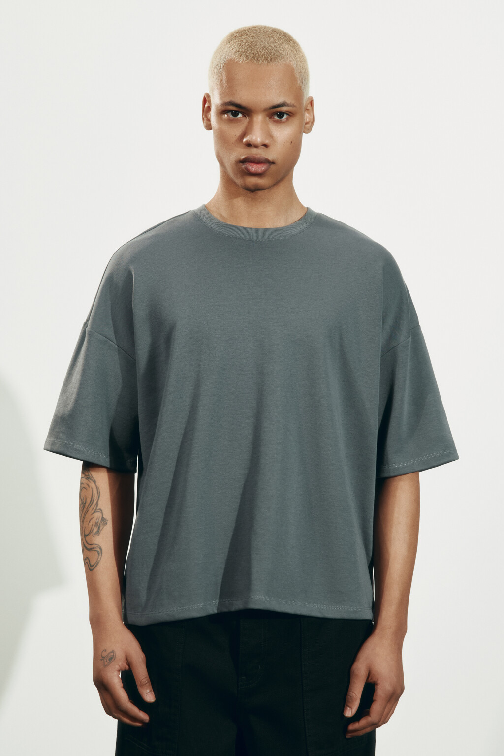 Футболка оверсайз базовая - цвет серый - 3