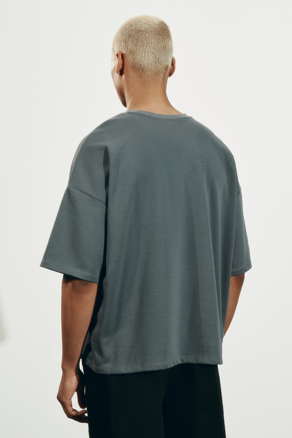 Футболка оверсайз базовая - цвет серый - 4