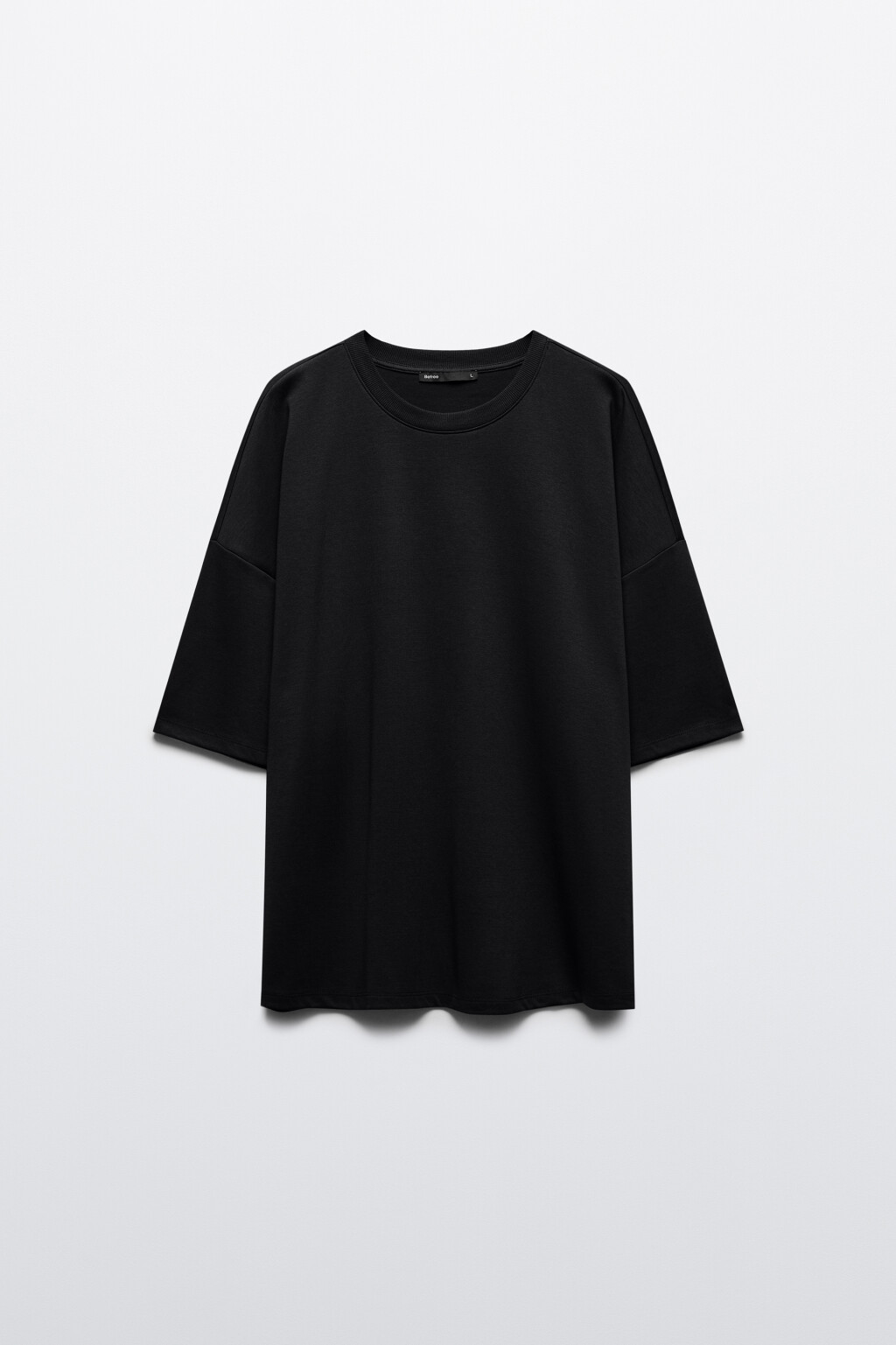 Футболка oversize с принтом - цвет черный - 1
