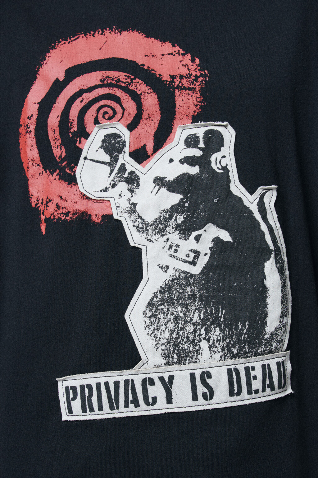 Футболка хлопковая оверсайз с принтом - цвет черный - 7