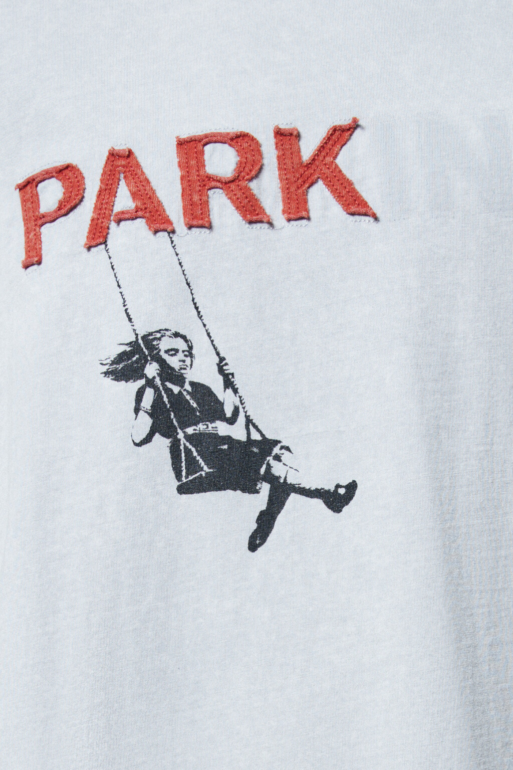 Футболка хлопковая оверсайз с принтом - цвет серый - 6