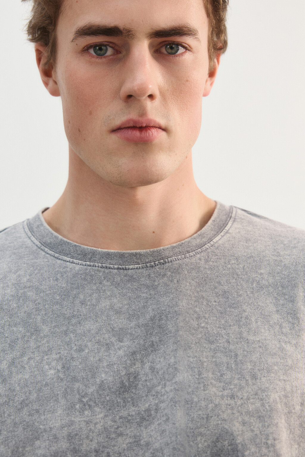 Лонгслив базовый удлиненный из хлопка - цвет серый - 6